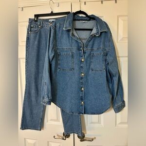 Antonio Melanie Denim Matching Set